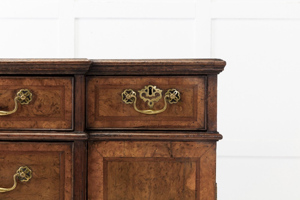 George III Burr Oak Break Front Side Cabinet View III