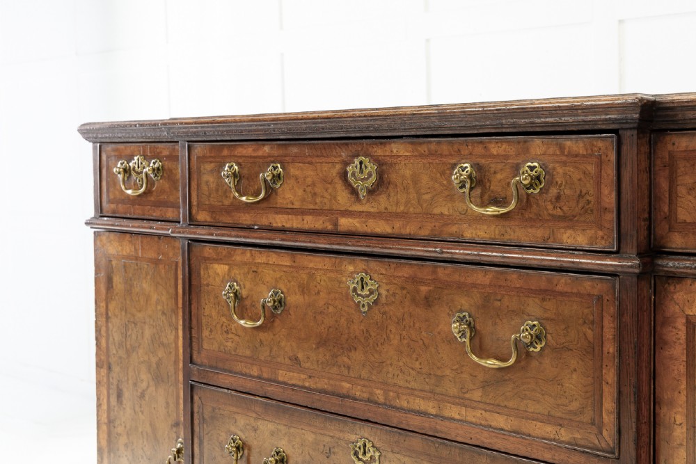 George III Burr Oak Break Front Side Cabinet View IV