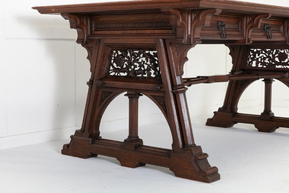 Large 19th Century Gothic Desk View III