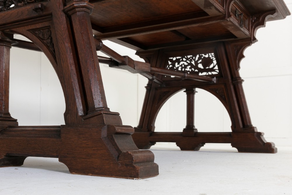 Large 19th Century Gothic Desk View VII