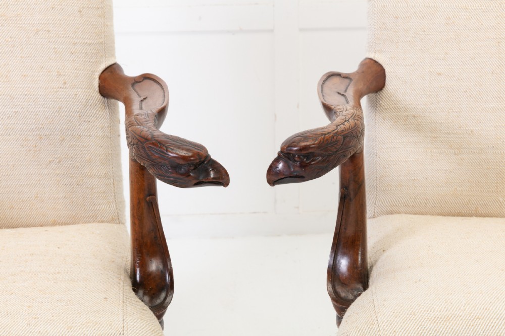 Pair of 1930s English Walnut Chairs View III
