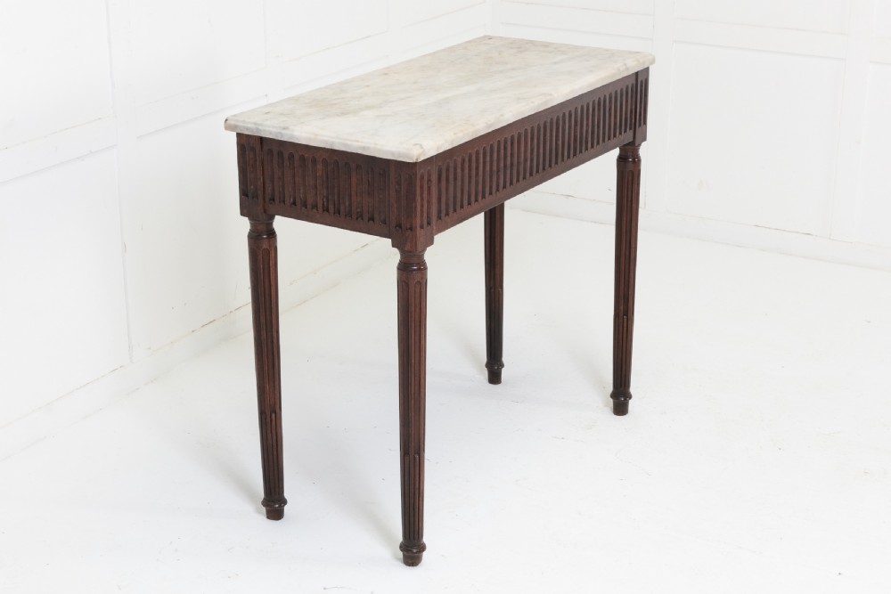 18th Century French Console Table with Marble Top