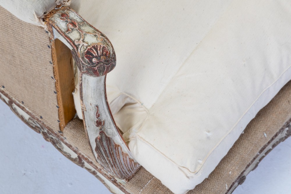 19th Century French Painted Sofa View III