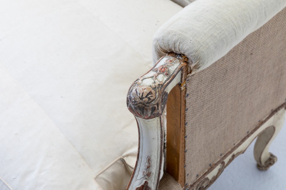 19th Century French Painted Sofa View V