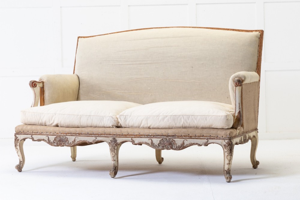 19th Century French Painted Sofa View VII
