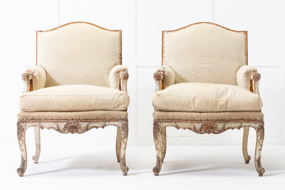 Pair of 19th Century French Painted Armchairs