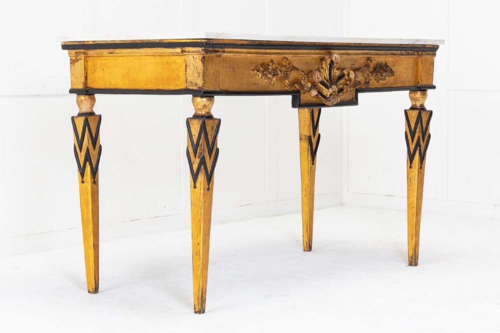 18th Century Italian Console Table with Marble Top View II