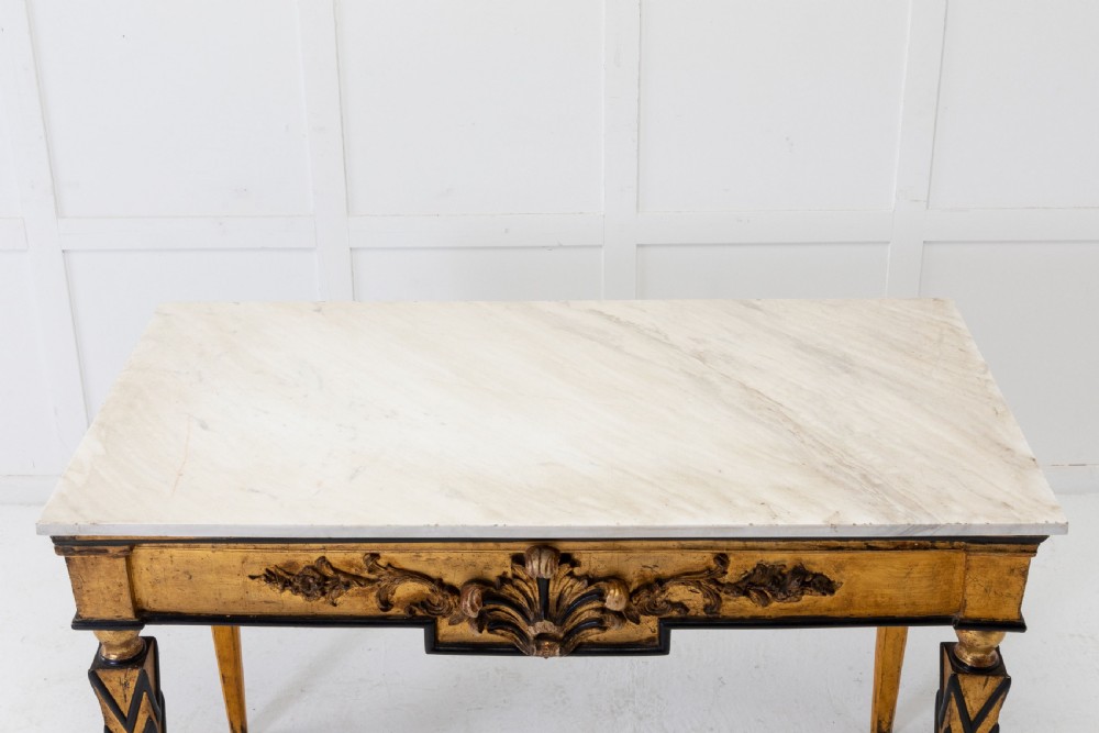 18th Century Italian Console Table with Marble Top View V