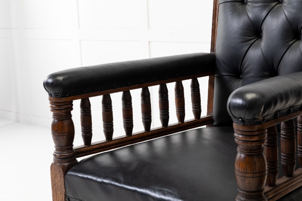 Pair of 19th Century Large Scale Oak Armchairs View IV