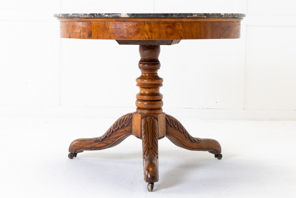 19th Century Guéridon with Marble Top