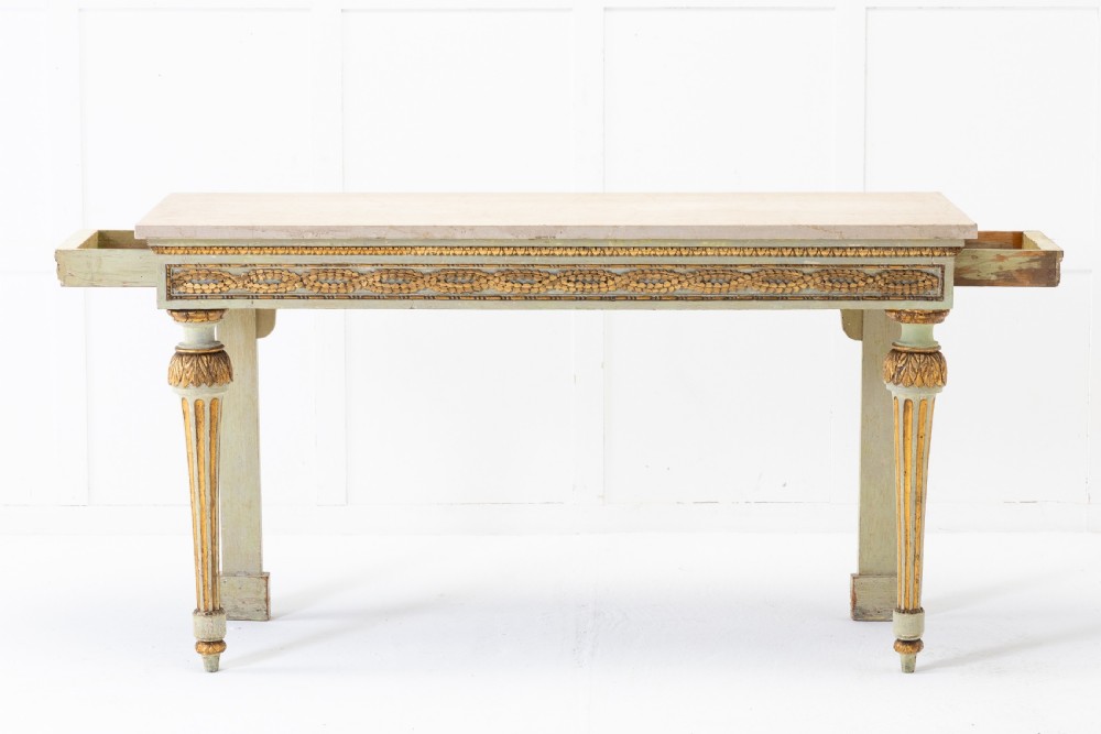 18th Century Italian Gilt and Paint Console Table View III