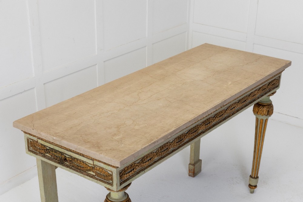 18th Century Italian Gilt and Paint Console Table View IV
