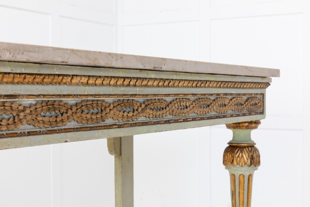 18th Century Italian Gilt and Paint Console Table View VI