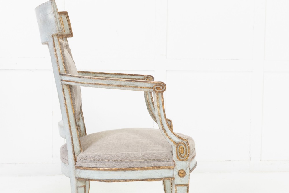 Pair of 18th Century Italian Original Paint and Gilt Chairs View V