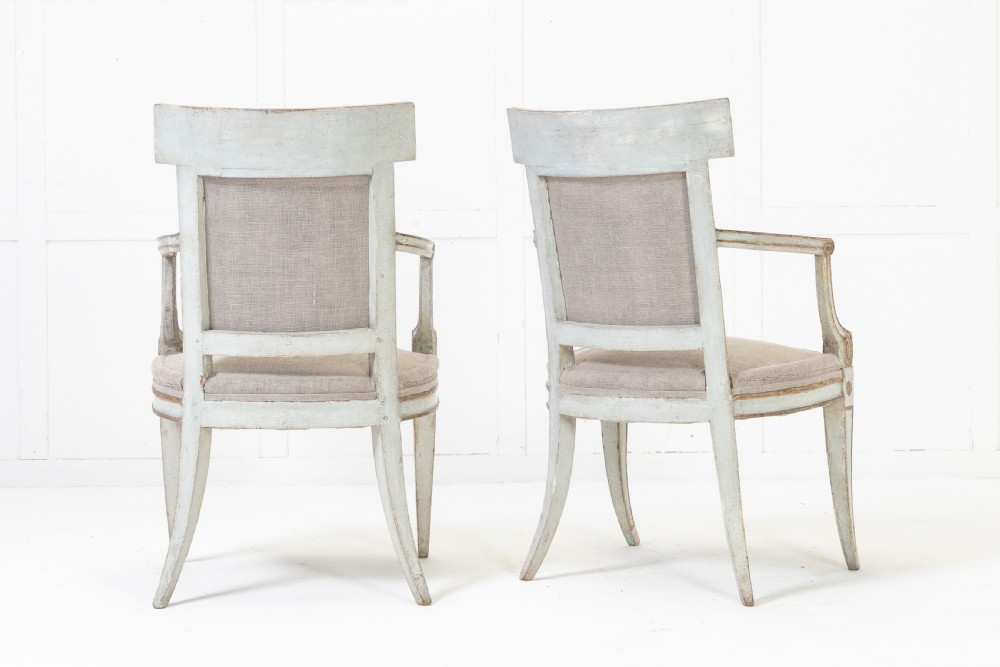 Pair of 18th Century Italian Original Paint and Gilt Chairs View VI