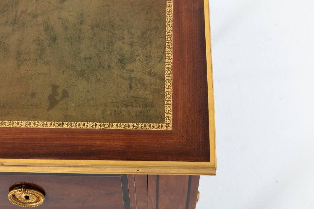 19th Century French Mahogany Bureau Plat View IV