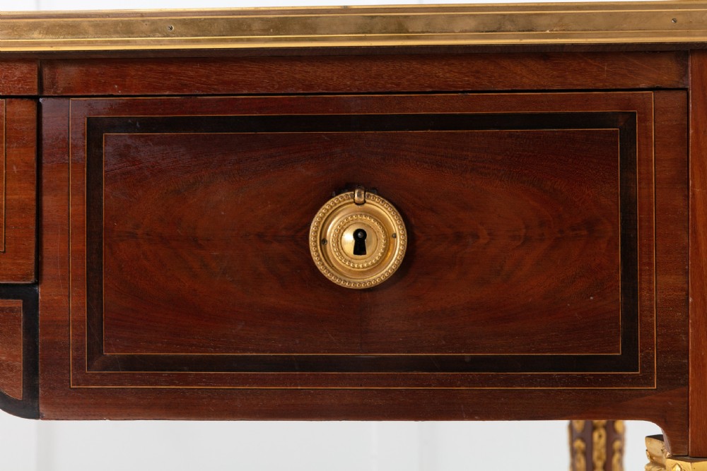 19th Century French Mahogany Bureau Plat View V