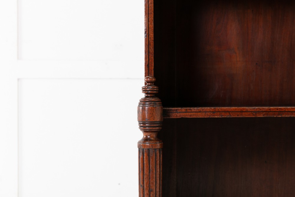 Regency Mahogany Waterfall Open Bookcase (Attributed to Gillows) View III