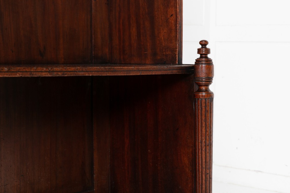 Regency Mahogany Waterfall Open Bookcase (Attributed to Gillows) View IV