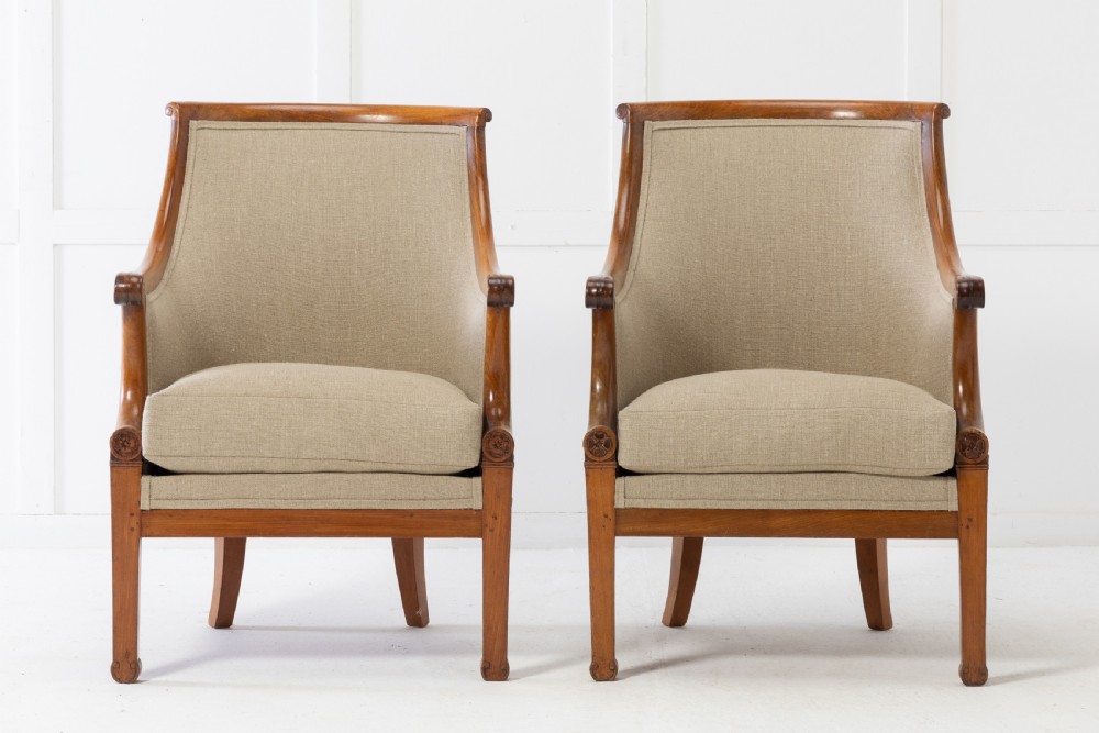 Pair of 19th Century French Walnut Armchairs View II