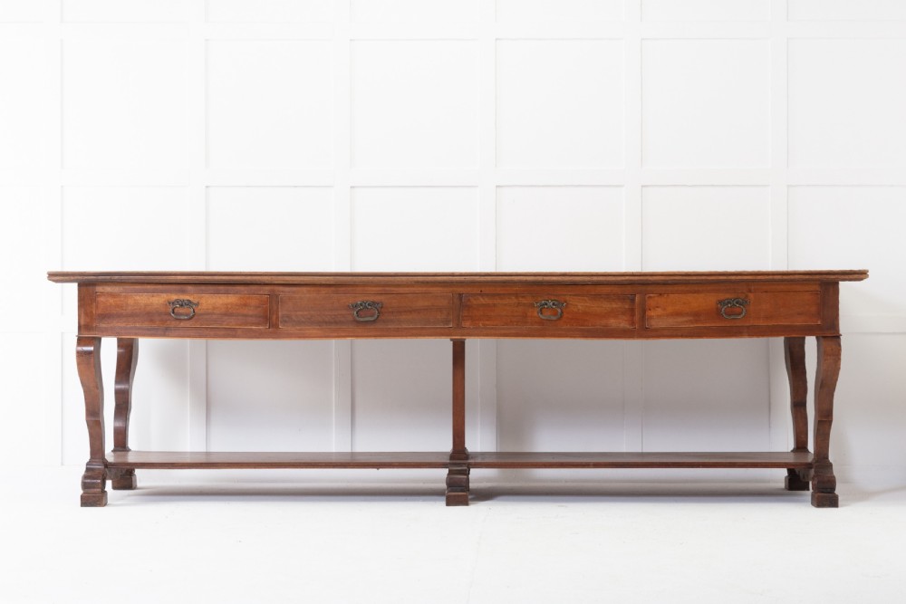Monumental 19th Century French Walnut Drapers Table View II