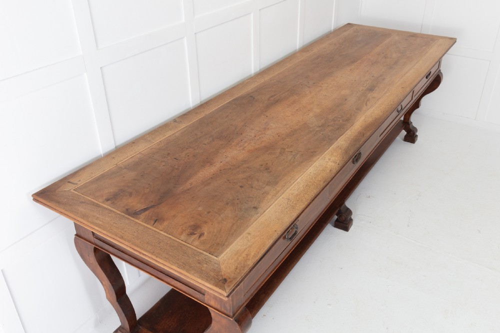 Monumental 19th Century French Walnut Drapers Table View IV