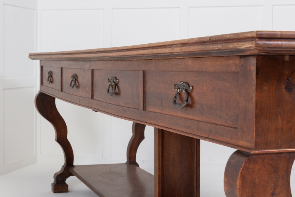 Monumental 19th Century French Walnut Drapers Table View XI