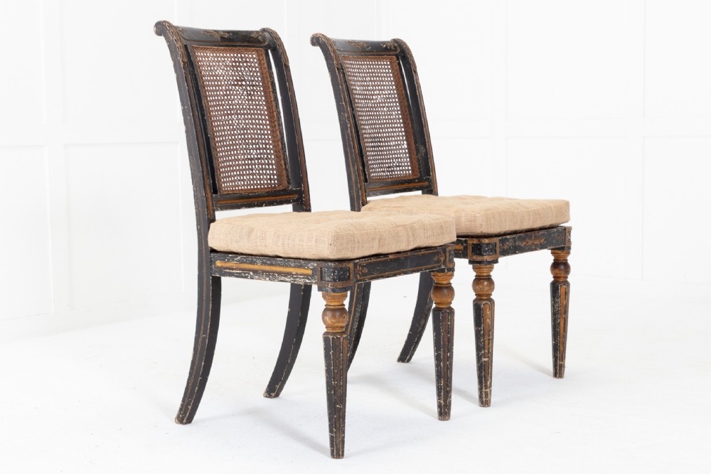 Pair of Regency Painted Side Chairs