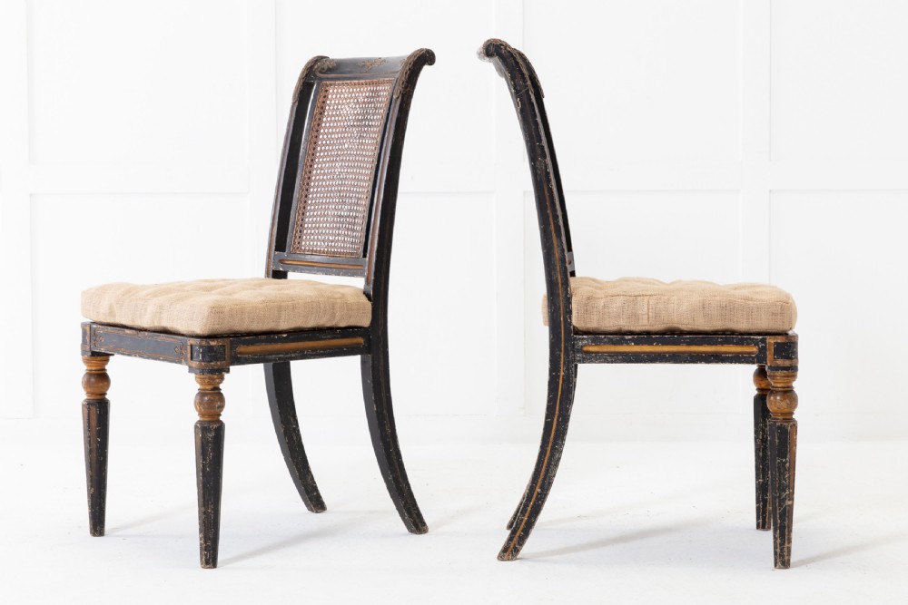 Pair of Regency Painted Side Chairs View II