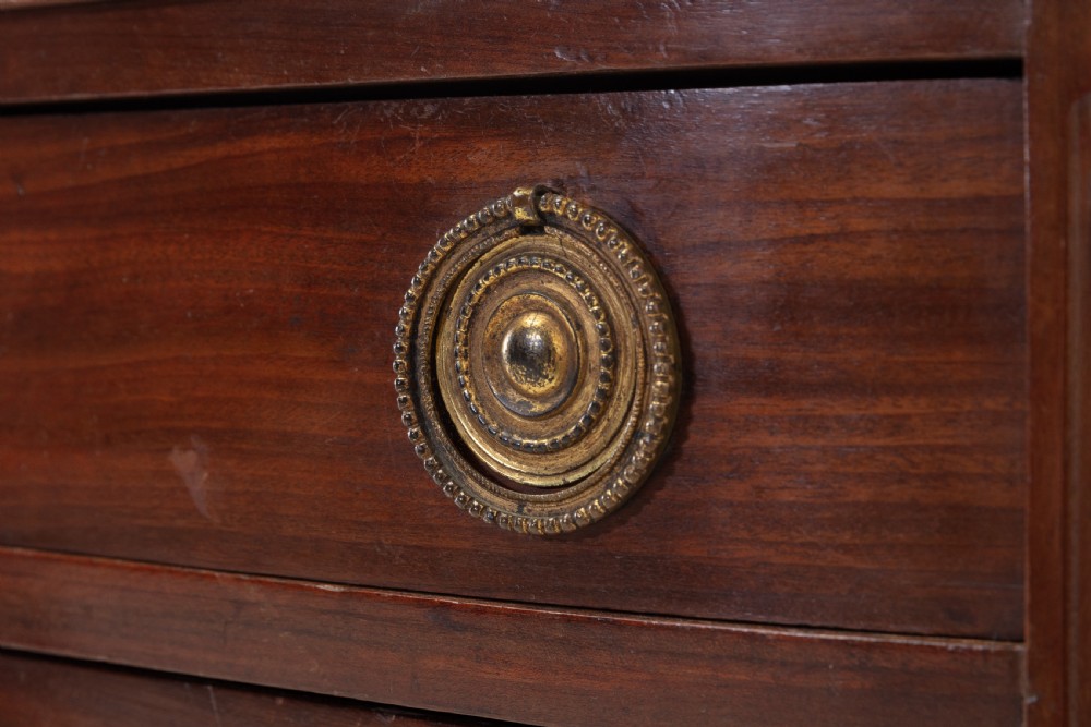 Pair of 19th Century French Mahogany Demi Lune Side Cabinets View V