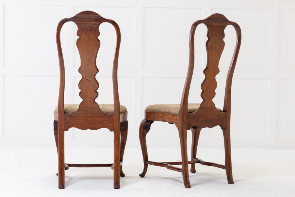 Pair of 18th Century Dutch Marquetry Side Chairs View III
