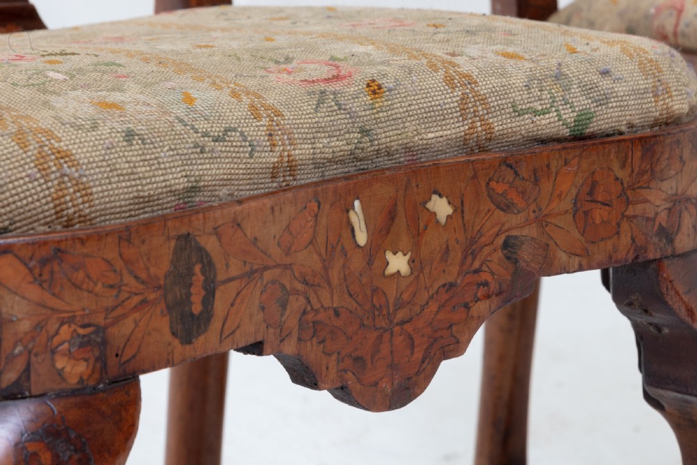 Pair of 18th Century Dutch Marquetry Side Chairs View VI