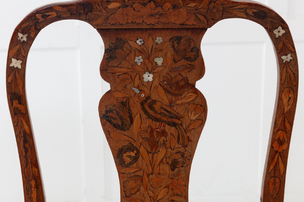 Pair of 18th Century Dutch Marquetry Side Chairs View VII