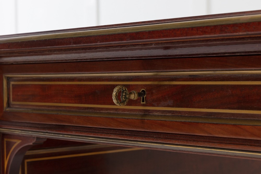 19th Century French Brass Inlaid Mahogany Desk View VI