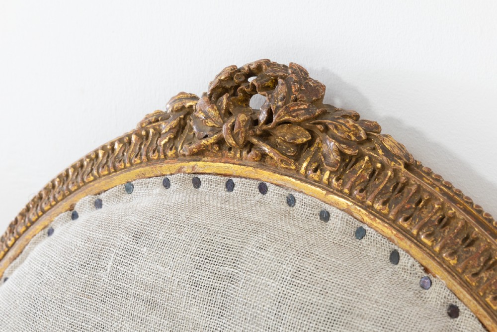 Set of Four 1920s French Gilt Carved Wood Armchairs View VII
