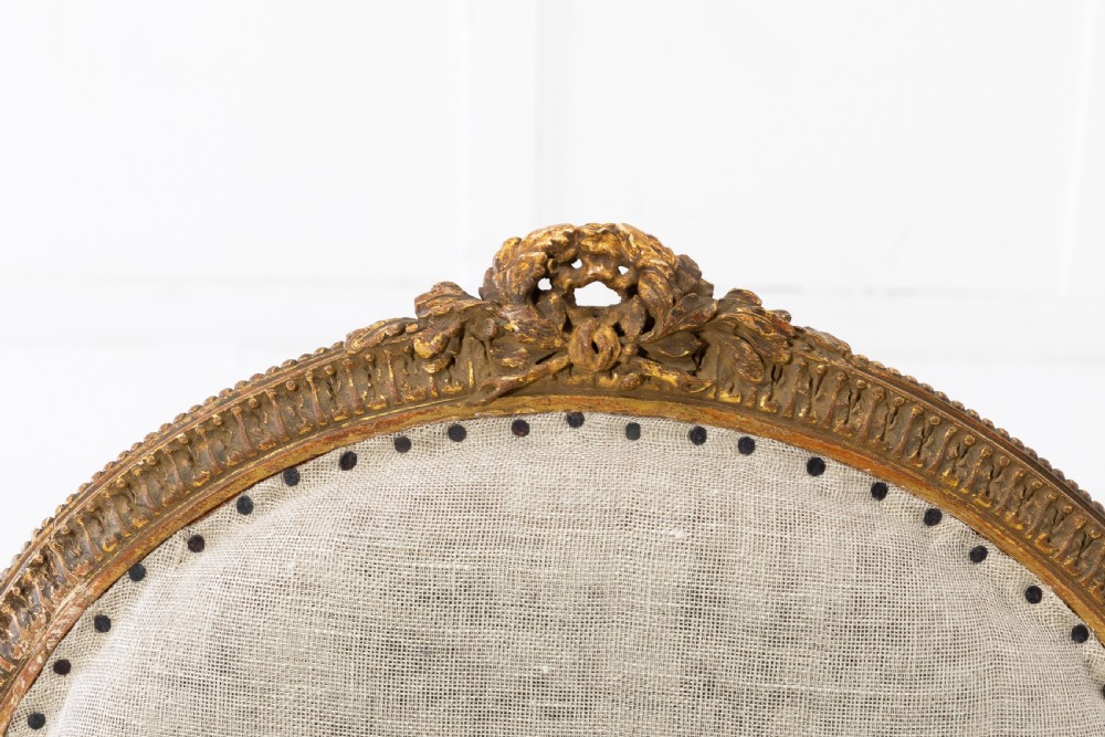 Set of Four 1920s French Gilt Carved Wood Armchairs View XIV