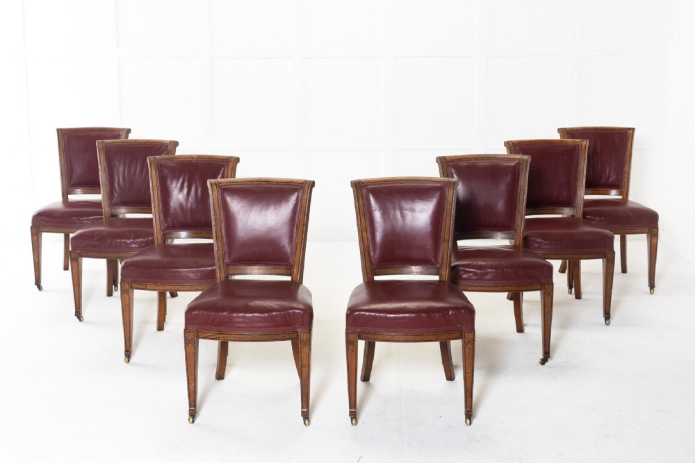 Set of Eight 19th Century English Oak Chairs