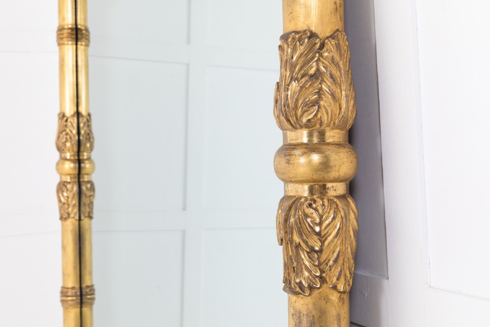 Monumental Scale Regency Carved Giltwood Mirror View IV