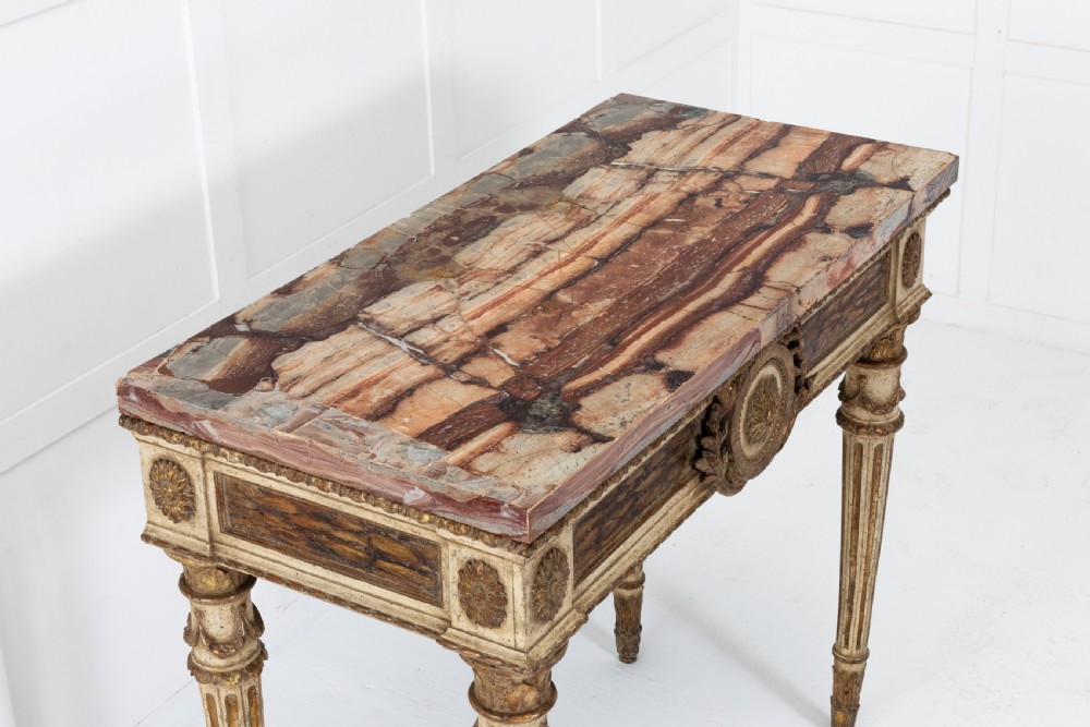 18th Century Italian Console Table with Marble Top View III