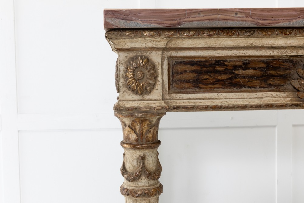 18th Century Italian Console Table with Marble Top View IV
