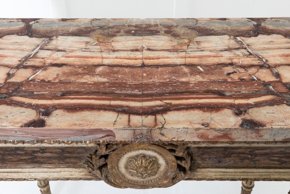 18th Century Italian Console Table with Marble Top View VI