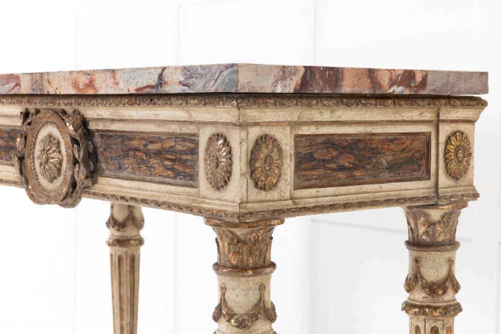 18th Century Italian Console Table with Marble Top View VII