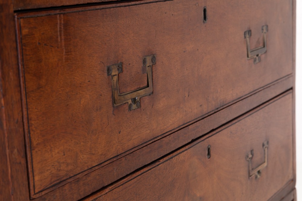 Early 19th Century English Teak Military Campaign Chest View IV