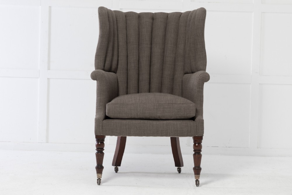 English Regency Barrel Back Armchair