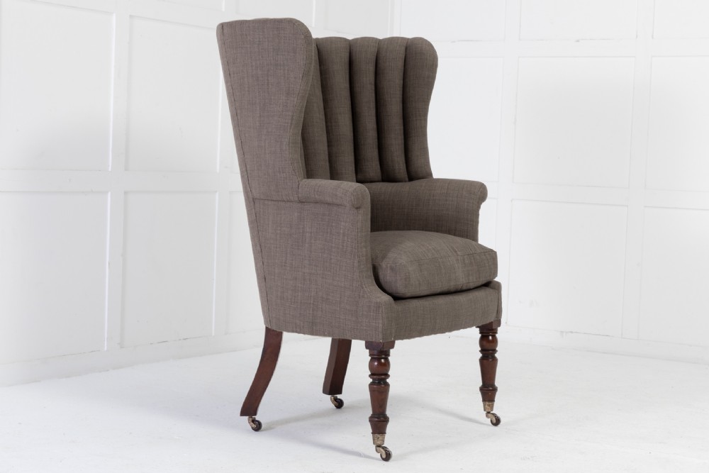 English Regency Barrel Back Armchair View II