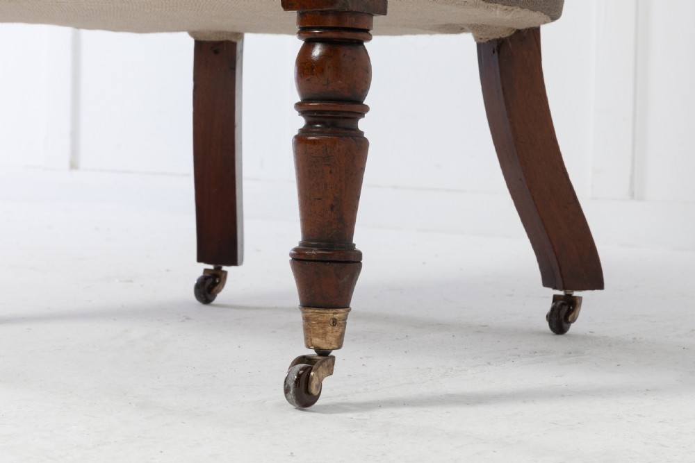 English Regency Barrel Back Armchair View V