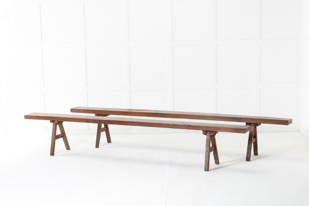 Pair of 19th Century French Walnut Benches View III