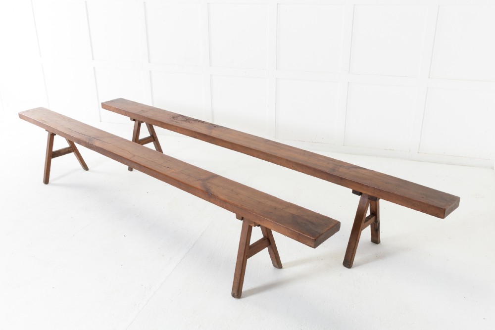 Pair of 19th Century French Walnut Benches View IV