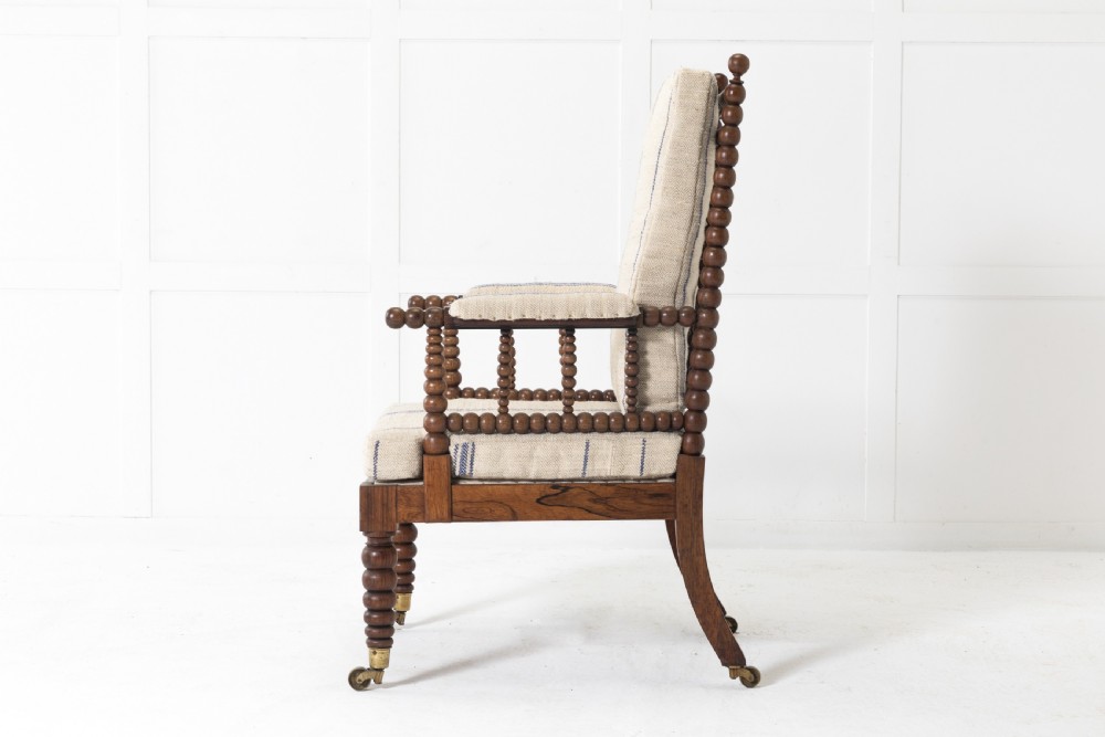 19th Century English Rosewood Bobbin Chair View VII