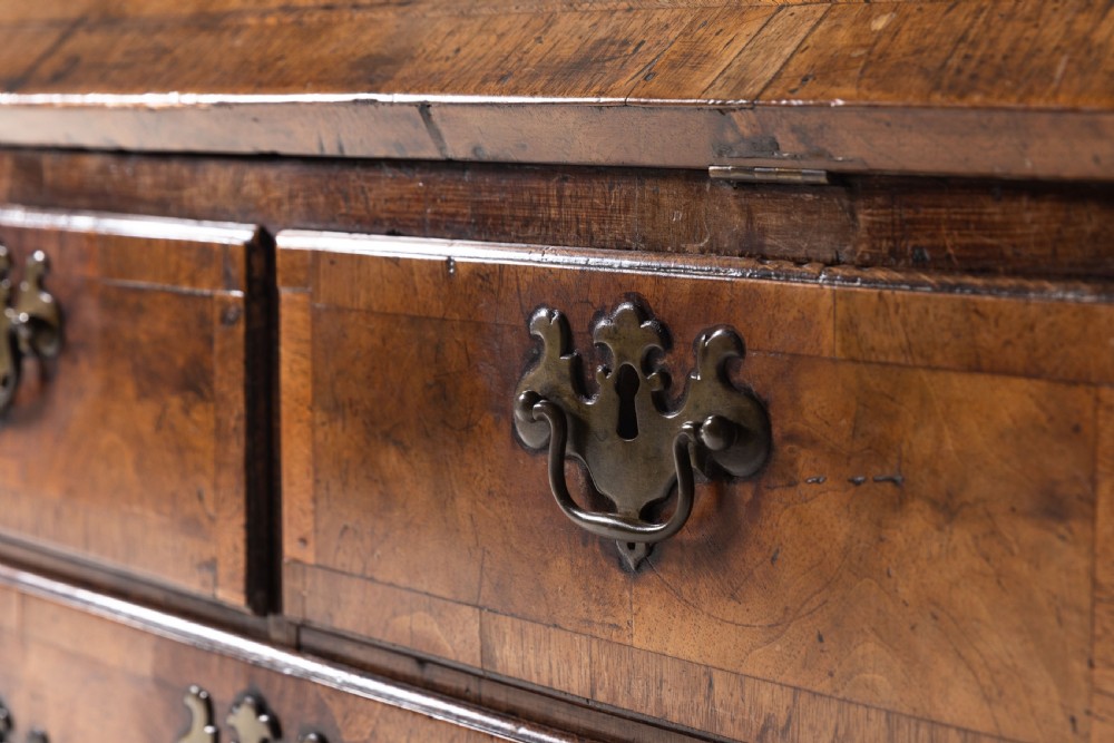 18th Century English George II Walnut Bureau View IV